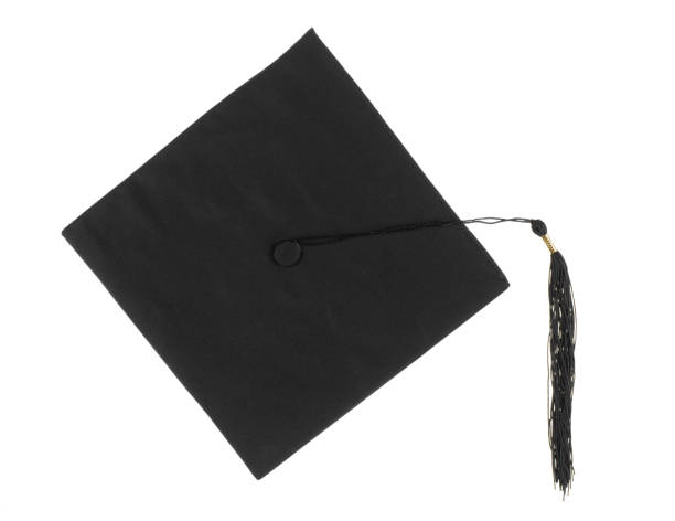 Mortarboard on dollar sign backgrounds.