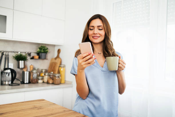 istock Beautiful woman at home. 2150447160