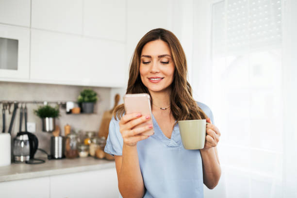 istock Beautiful woman at home. 2150447208