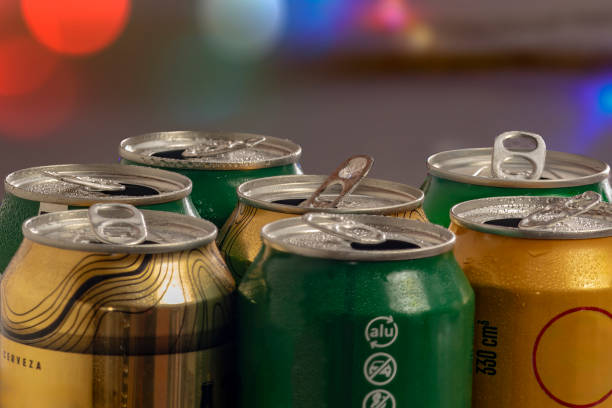 istock Wet beer cans with water drops 2150448824