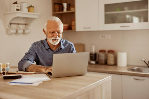 istock Senior man at home office 2150457190