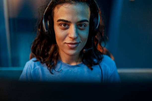 istock Female Gamer Playing Online Games 2150462371