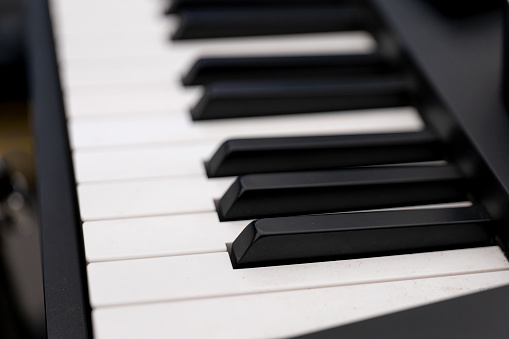 Piano Keyboard close up