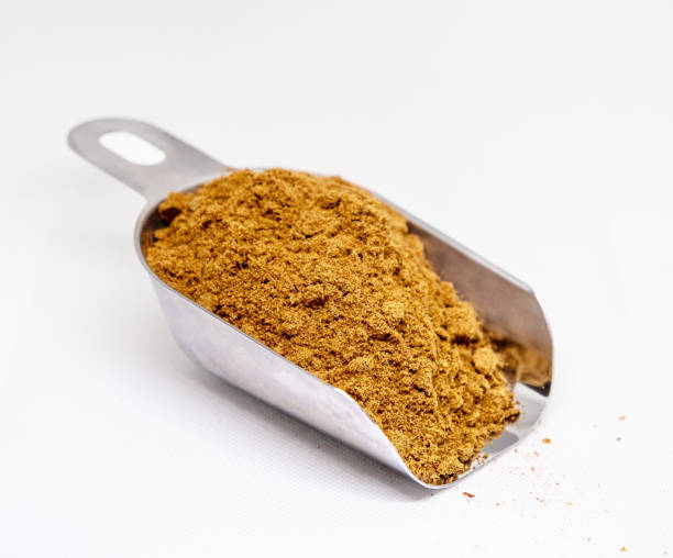 istock Heap of coriander powder on white background 2150466047