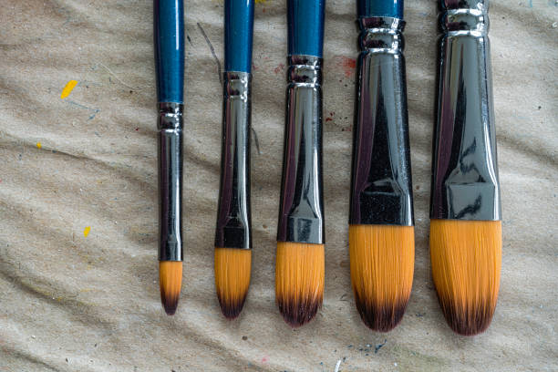 istock Filbert Artist Paint Brushes 2150467496
