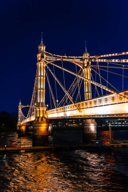 istock Victorian style Albert bridge over the Thames in London 2150471613