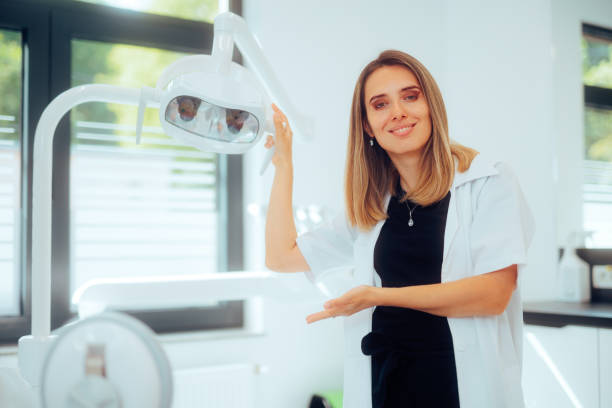 istock Happy Dentist Welcoming Patients into her Work Office 2150487896