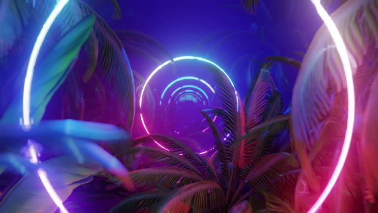 Neon Frame in The Jungle