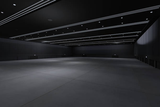 istock Empty hall exhibition centre.The backdrop for exhibition stands, booth,market,trade show.Conversation for activity,meeting.Arena for entertainment,event,sports.Indoor for Factory,showroom.3d render. 2150490742