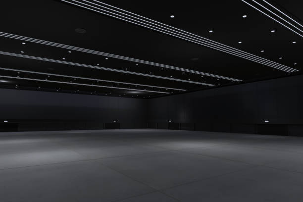 istock Empty hall exhibition centre.The backdrop for exhibition stands, booth,market,trade show.Conversation for activity,meeting.Arena for entertainment,event,sports.Indoor for Factory,showroom.3d render. 2150490747
