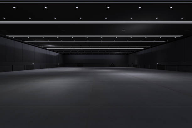 istock Empty hall exhibition centre.The backdrop for exhibition stands, booth,market,trade show.Conversation for activity,meeting.Arena for entertainment,event,sports.Indoor for Factory,showroom.3d render. 2150490749