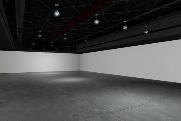 istock Empty hall exhibition centre.The backdrop for exhibition stands, booth,market,trade show.Conversation for activity,meeting.Arena for entertainment,event,sports.Indoor for Factory,showroom.3d render. 2150491126
