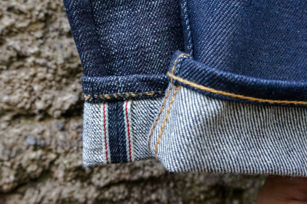Folded hem of selvedge jeans