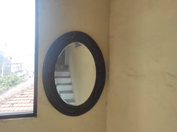 istock the engraving on the mirror frame is very unique and beautiful 2150497137