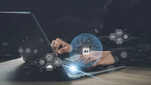 istock AI support customer service, AI analysing data automated concept, Businessman using laptop contact with ai application, conversation assistant, AI Artificial Intelligence concept, digital chatbot. 2150503063