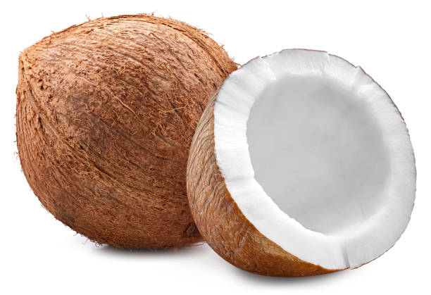 istock Fresh organic coconut isolated on white background 2150505520