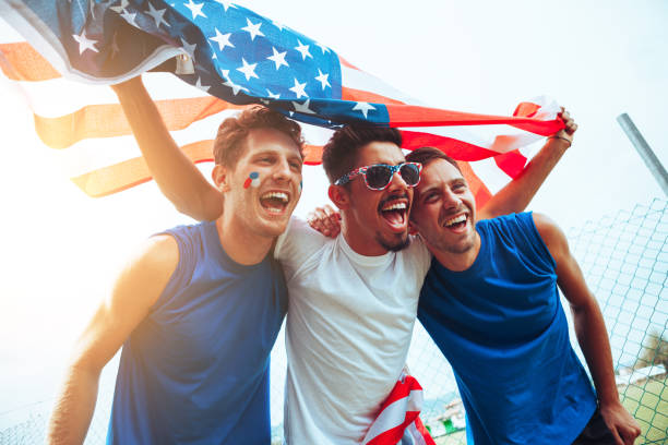 istock American USA team supporters celebrate 2150505828