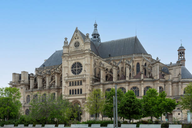 Gothic Splendor: Saint-Eustache Church in Paris, France Gothic Splendor: Saint-Eustache Church in Paris, France église saint eustache stock pictures, royalty-free photos & images