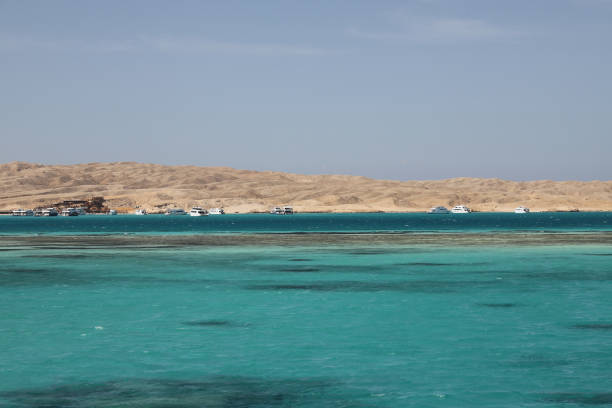 red sea, sea scape, sky scape and mountains