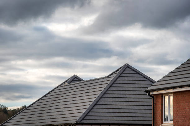 istock new built houses over cloudy sky in england uk. 2150518739
