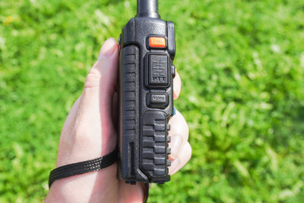 istock Portable radio transceiver in hand 2150521485