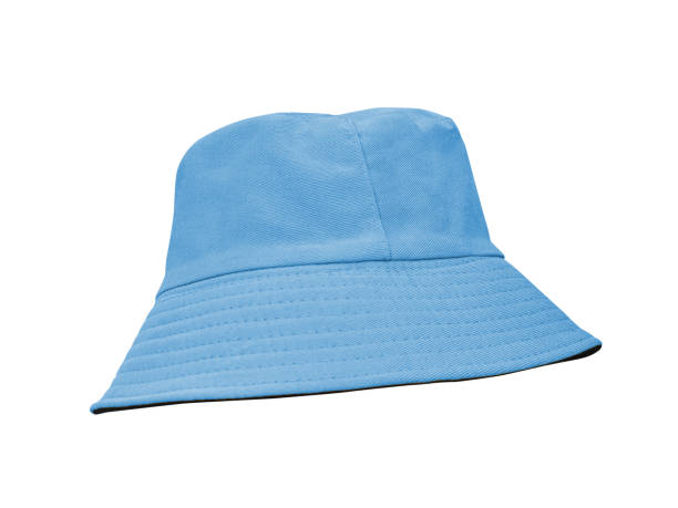 istock blue bucket hat Isolated on a white background 2150525740