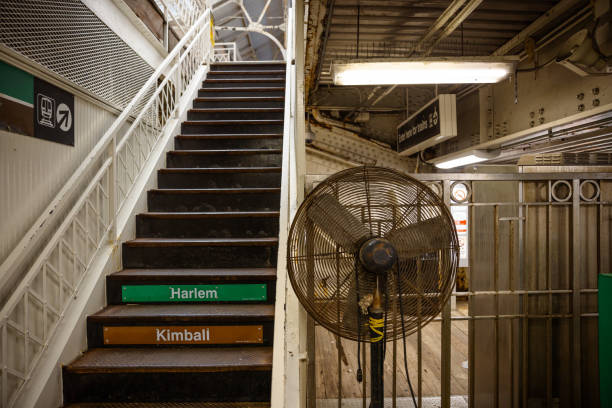 istock Chicago,Illinois Metro Loop Line Train at Downtown - CTA - Elevated rail tracks - Stock Photo 2150527623