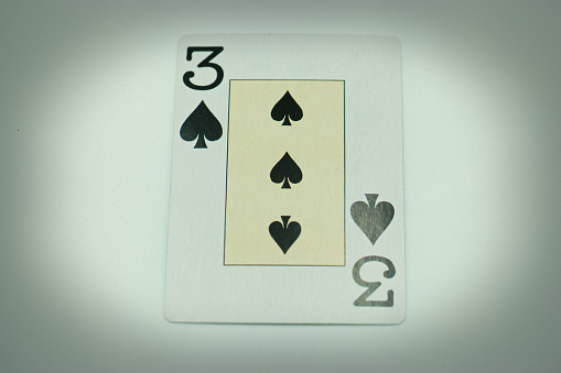 Ace Of Clubs playing card - Isolated (clipping path included)