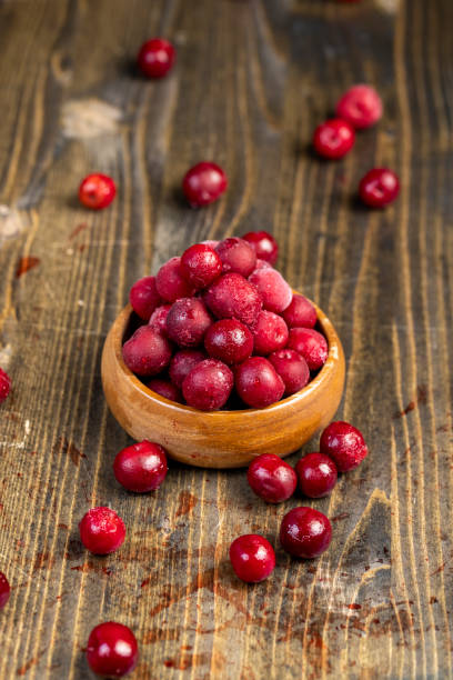 istock frozen to store red cherry berries in frost 2150527989