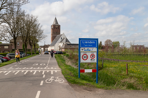 Lienden, Netherlands, April 12, 2024; Rural Dutch village Lienden in the Betuwe.