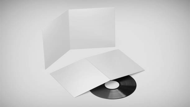 istock White Vinyl Record Mockup, Blank record album with CD/DVD/Bluray Disk 3d rendering isolated on light background 2150535026
