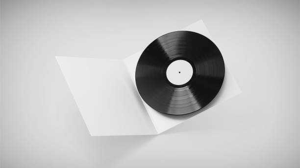 istock White Vinyl Record Mockup, Blank record album with CD/DVD/Bluray Disk 3d rendering isolated on light background 2150535028
