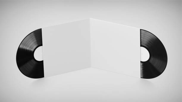 istock White Vinyl Record Mockup, Blank record album with CD/DVD/Bluray Disk 3d rendering isolated on light background 2150535041