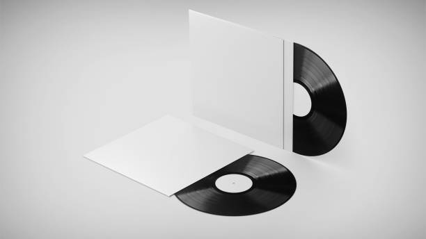 istock White Vinyl Record Mockup, Blank record album with CD/DVD/Bluray Disk 3d rendering isolated on light background 2150535116