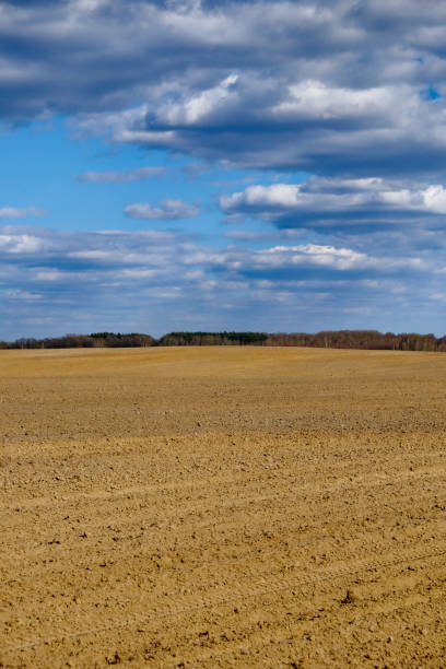 istock A clear day over freshly tilled agricultural land. 2150538736