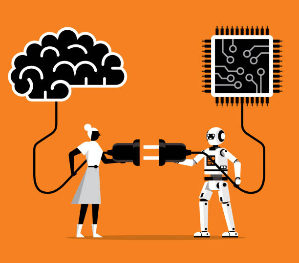 istock Businesswoman and Robot - Collective Ideas 2150541588