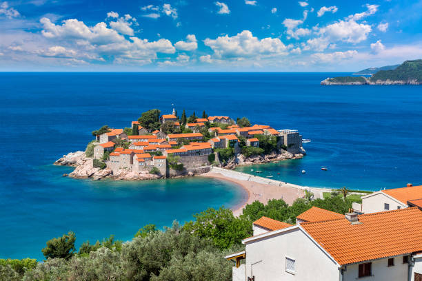 istock View at Sveti Stefan island in Budva 2150542320