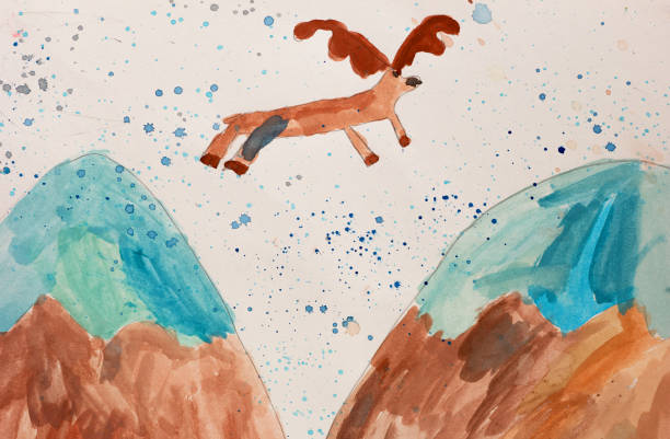 Child picture of flying deer