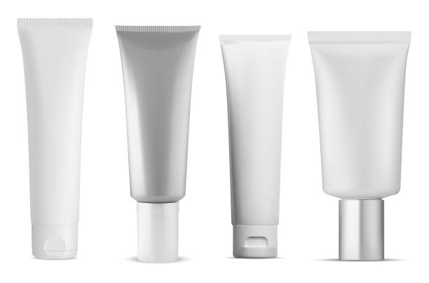 istock Cream tube vector package blank, realisitic beauty product design 2150543202