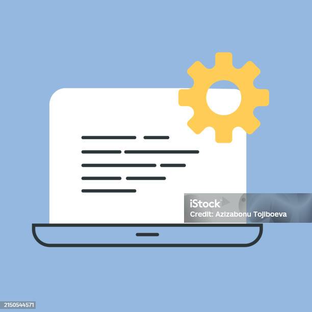 A Computer Work Stock Illustration - Download Image Now - Abstract ...