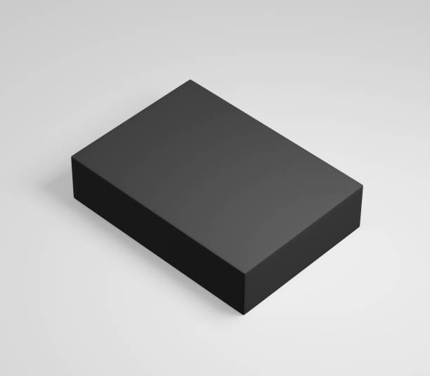 istock Black Box, Blank Puzzle game Mockup with Box, Clear Jigsaw pieces, big board tempelate, puzzle packaging 3D Rendered Isolated on a light background 2150545475