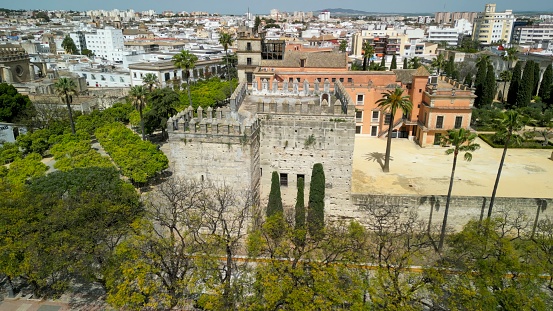 Aerial view of Jerez de la Frontera, Andalusia. Southern Spain.