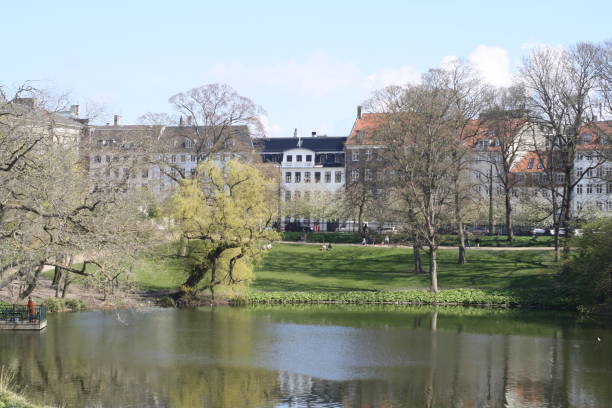 istock Beautiful city parks decorated with greenery and canals with water 2150553426
