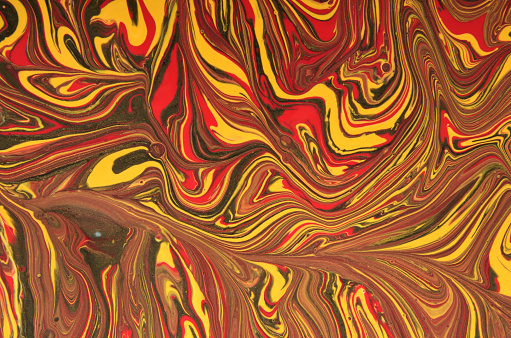 artistic background with a wave-like pattern in yellow and red tones for an autumn or candy theme