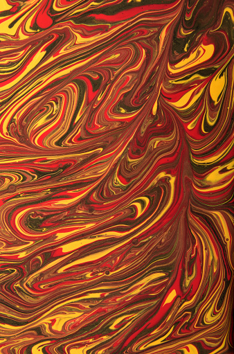 artistic background with a wave-like pattern in yellow and red tones for an autumn or candy theme