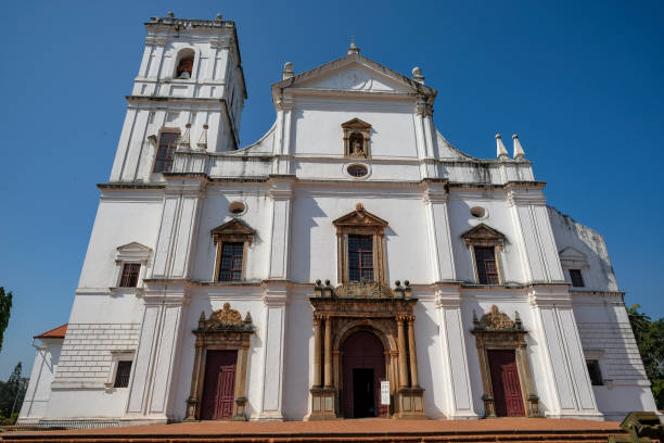 Old Goa, India - February 2, 2024: Cathedral of Saint Catherine, known as Se Cathedral in Old Goa, India.
