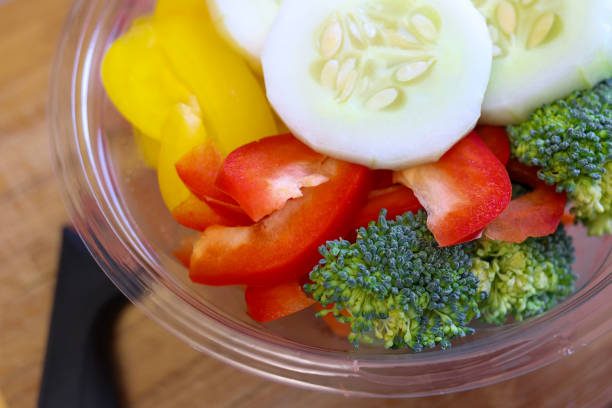 A bowl of fresh vegetables in a bowl