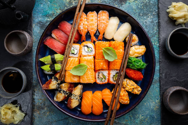 istock Set of sushi and maki 2150556754
