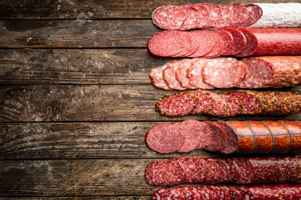 istock Set of different types of sausages 2150556790