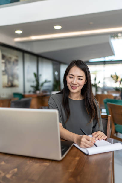 istock Asian businesswoman working on laptop 2150556816